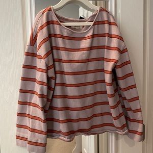 Purple & Orange Cropped Sweater